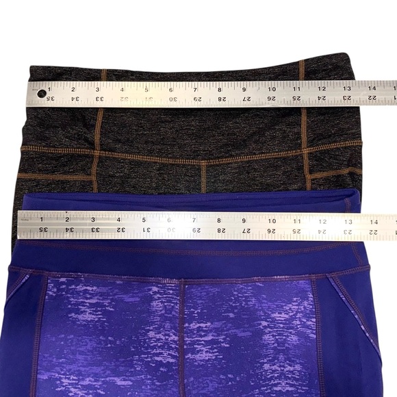 Athleta (2) Leggings Women’s Purple & Grey Cropped Capri Athletic Pants Sz S - Picture 9 of 11
